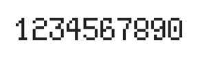5×8数字点阵字体 ddN58AB1024