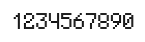 5×8数字点阵字体 ddN58AB1028