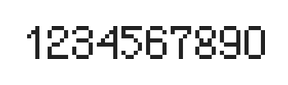 5×8数字点阵字体 ddN58AB1036