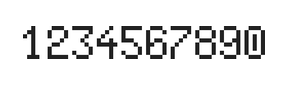 5×8数字点阵字体 ddN58AB1037