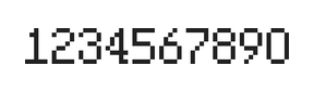 5×8数字点阵字体 ddN58AB1039