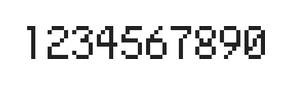 5×8数字点阵字体 ddN58AB1041