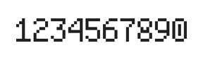 5×8数字点阵字体 ddN58AB1042