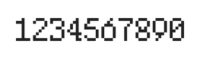 5×8数字点阵字体 ddN58AB1043