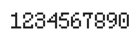 5×8数字点阵字体 ddN58AB1045