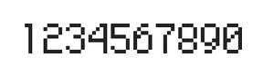 5×8数字点阵字体 ddN58AB1048