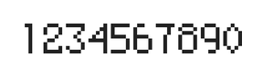 5×8数字点阵字体 ddN58AB1055