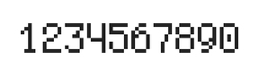5×8数字点阵字体 ddN58AB1056