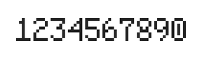 5×8数字点阵字体 ddN58AB1062