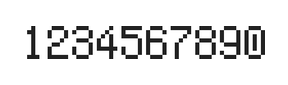 5×8数字点阵字体 ddN58AB1064