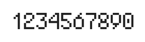 5×8数字点阵字体 ddN58AB1065