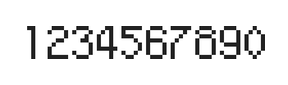 5×8数字点阵字体 ddN58AB1066