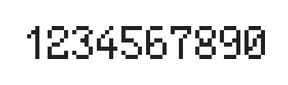 5×8数字点阵字体 ddN58AB1069