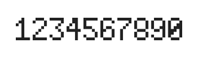 5×8数字点阵字体 ddN58AB1074