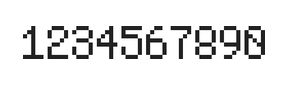 5×8数字点阵字体 ddN58AB1076
