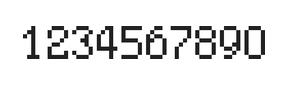 5×8数字点阵字体 ddN58AB1078