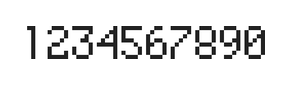 5×8数字点阵字体 ddN58AB1083
