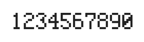 5×8数字点阵字体 ddN58AB1084