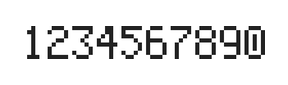 5×8数字点阵字体 ddN58AB1085
