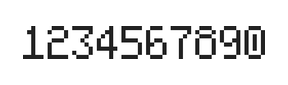 5×8数字点阵字体 ddN58AB1088