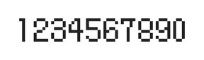 5×8数字点阵字体 ddN58AB1089