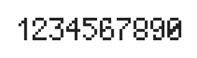 5×8数字点阵字体 ddN58AB1090