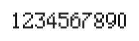 5×8数字点阵字体 ddN58AB1094