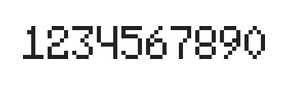 5×8数字点阵字体 ddN58AB1098