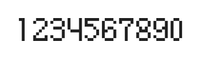 5×8数字点阵字体 ddN58AB1100