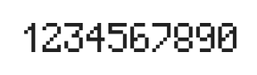 5×8数字点阵字体 ddN58AB1102