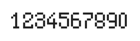 5×8数字点阵字体 ddN58AB1105