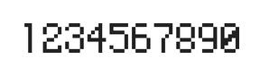 5×8数字点阵字体 ddN58AB1109