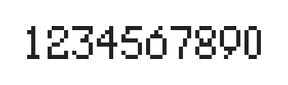 5×8数字点阵字体 ddN58AB1110