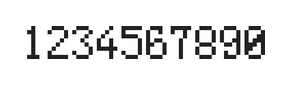 5×8数字点阵字体 ddN58AB1114