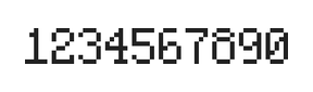 5×8数字点阵字体 ddN58AB1115