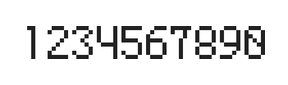 5×8数字点阵字体 ddN58AB1120