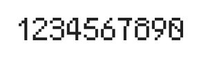 5×8数字点阵字体 ddN58AB1123