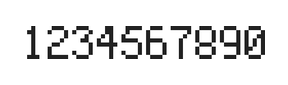 5×8数字点阵字体 ddN58AB1137