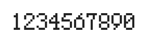 5×8数字点阵字体 ddN58AB1142