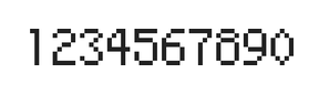 5×8数字点阵字体 ddN58AB1149