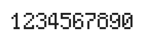 5×8数字点阵字体 ddN58AB1150