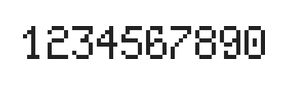 5×8数字点阵字体 ddN58AB1158