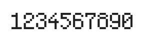 5×8数字点阵字体 ddN58AB1159