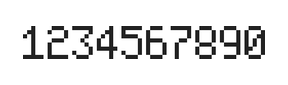 5×8数字点阵字体 ddN58AB1160