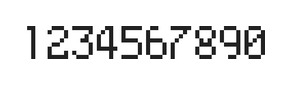 5×8数字点阵字体 ddN58AB1164