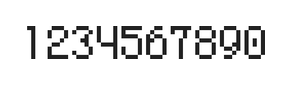 5×8数字点阵字体 ddN58AB1168