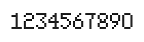 5×8数字点阵字体 ddN58AB1171