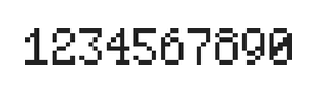 5×8数字点阵字体 ddN58AB1174