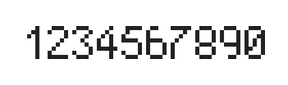 5×8数字点阵字体 ddN58AB1176