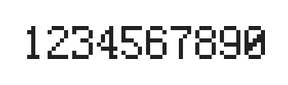 5×8数字点阵字体 ddN58AB1179